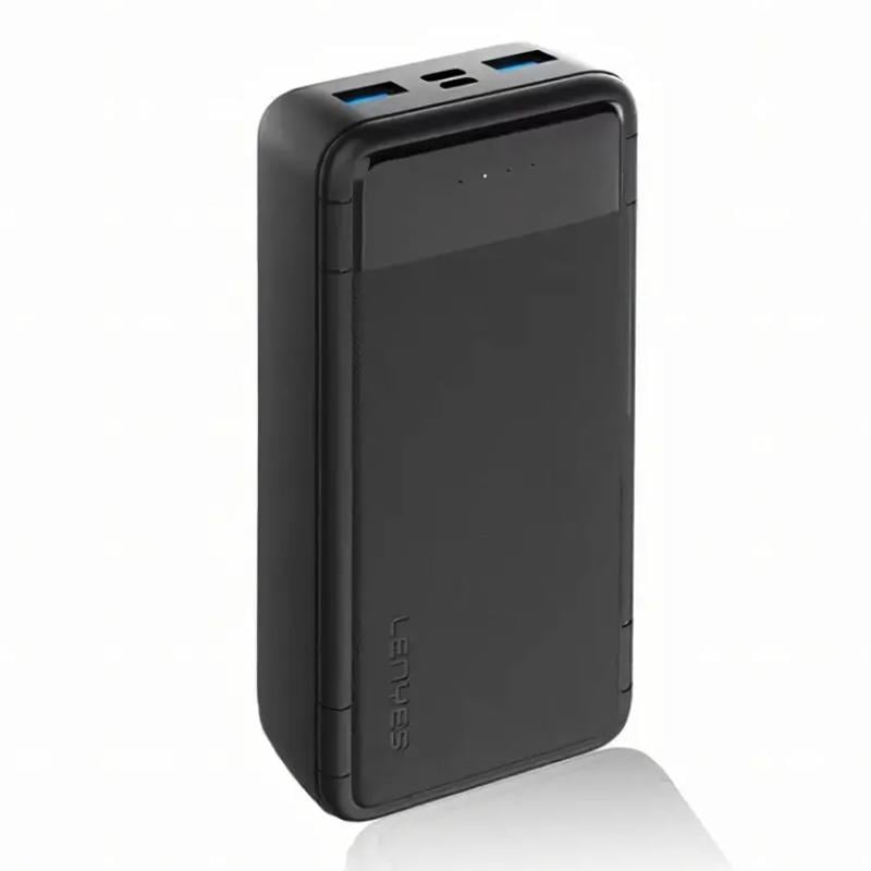 Зовнішній акумулятор Lenyes PX233 20000 Mah портативний зарядний пристрій на 2 USB з індикаторами рівня заряду