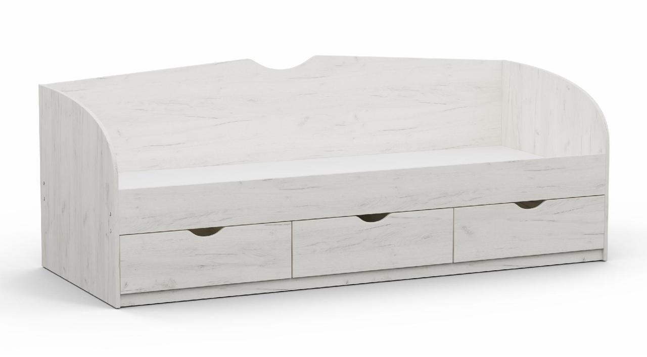 Ліжко односпальне Kontinent L-8 із шухлядами 80х200 см Дуб Крафт Білий (86221773) - фото 1 Ліжко односпальне Kontinent L-8 із шухлядами 80х200 см Дуб Крафт Білий (86221773) - фото 1