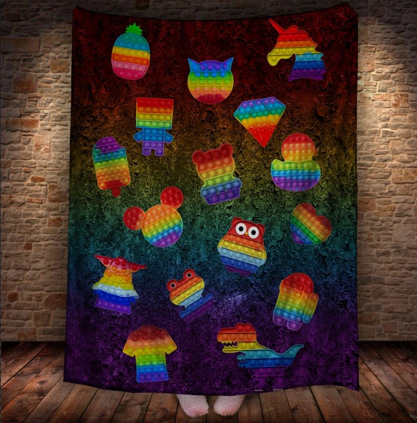 Плед із 3D принтом Pop it 150х200 см (epi_0489)