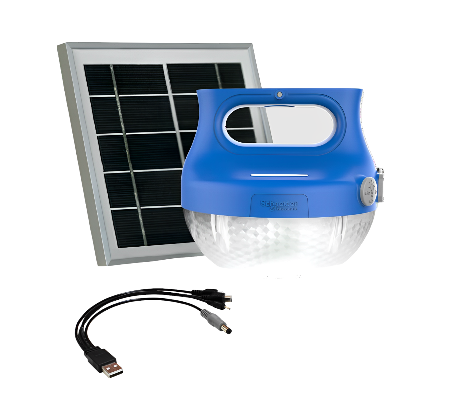 Фонарь кемпинговый Мобия + солнечная панель Синий (Mobia01)