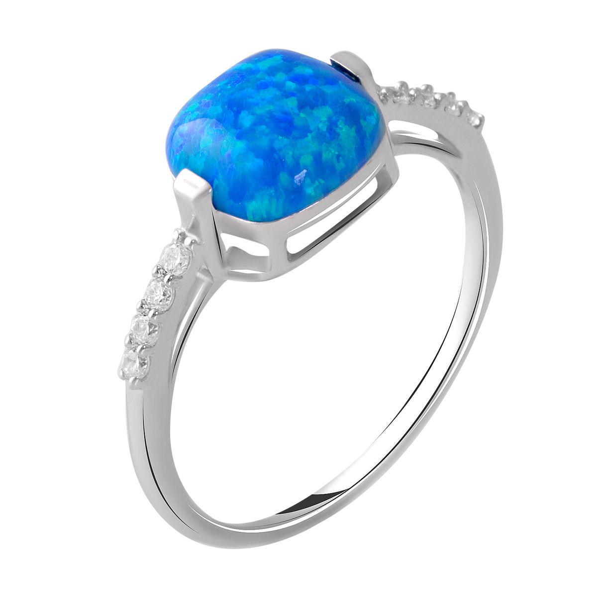 Кольцо серебряное с опалом 1,5 ct 1,9 г р. 18 (2050742)