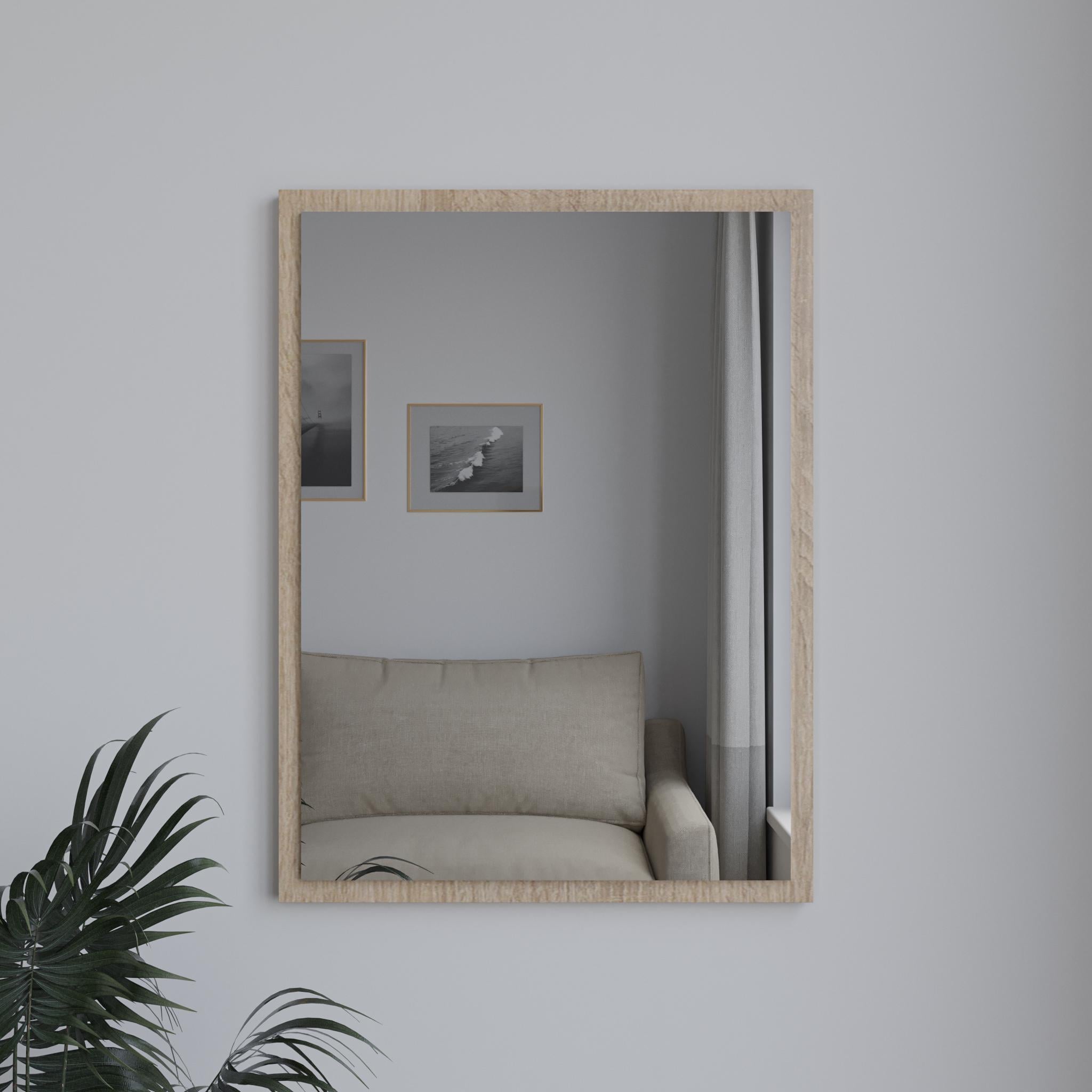 Зеркало настенное прямоугольное ДСП в ванную/салон 450х600 мм Дуб сонома (A-14)