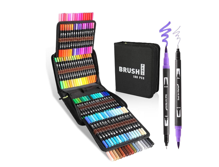 Маркеры акварельные двусторонние Finecolour Sketch 60 шт. (23457055201_389) - фото 4