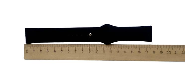 Ремешок для часов силиконовый 20х175 мм Black (3194) - фото 3