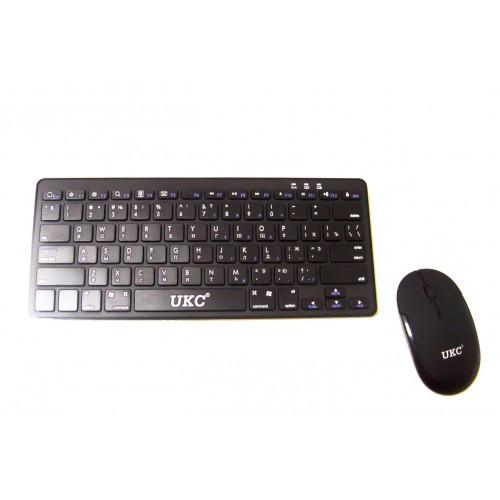 Клавіатура з мишкою UKC WI 1214 Wireless Чорний (548498) - фото 3