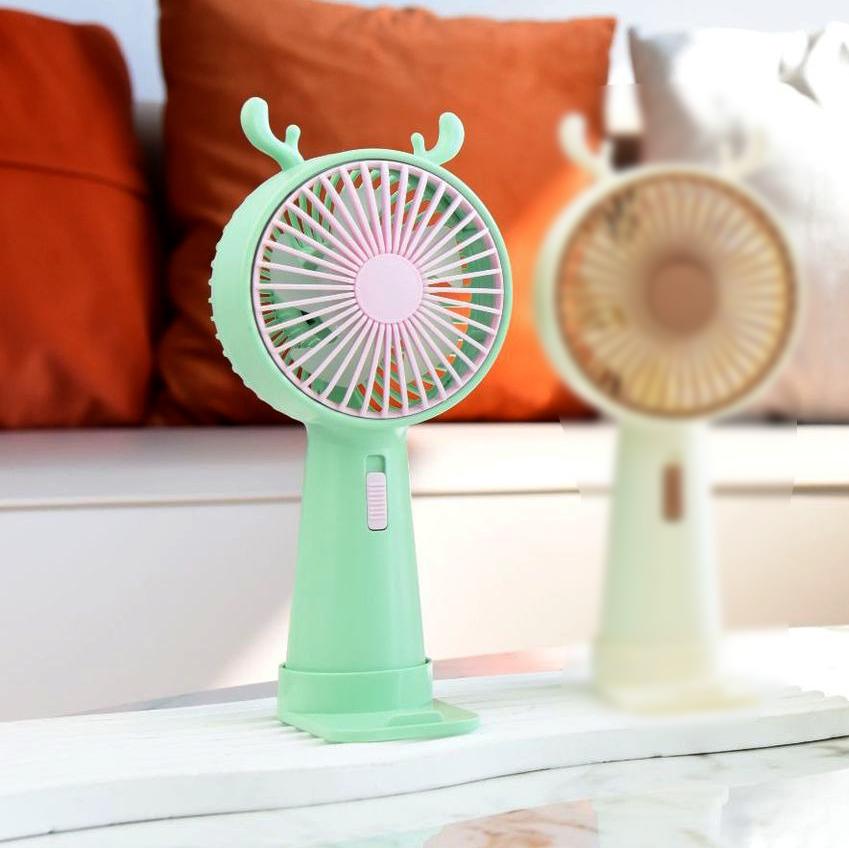 Вентилятор портативний Оленя з ріжками на акумуляторі та USB Зелений (51-зел-39559) - фото 6 Вентилятор портативний Оленя з ріжками на акумуляторі та USB Зелений (51-зел-39559) - фото 6