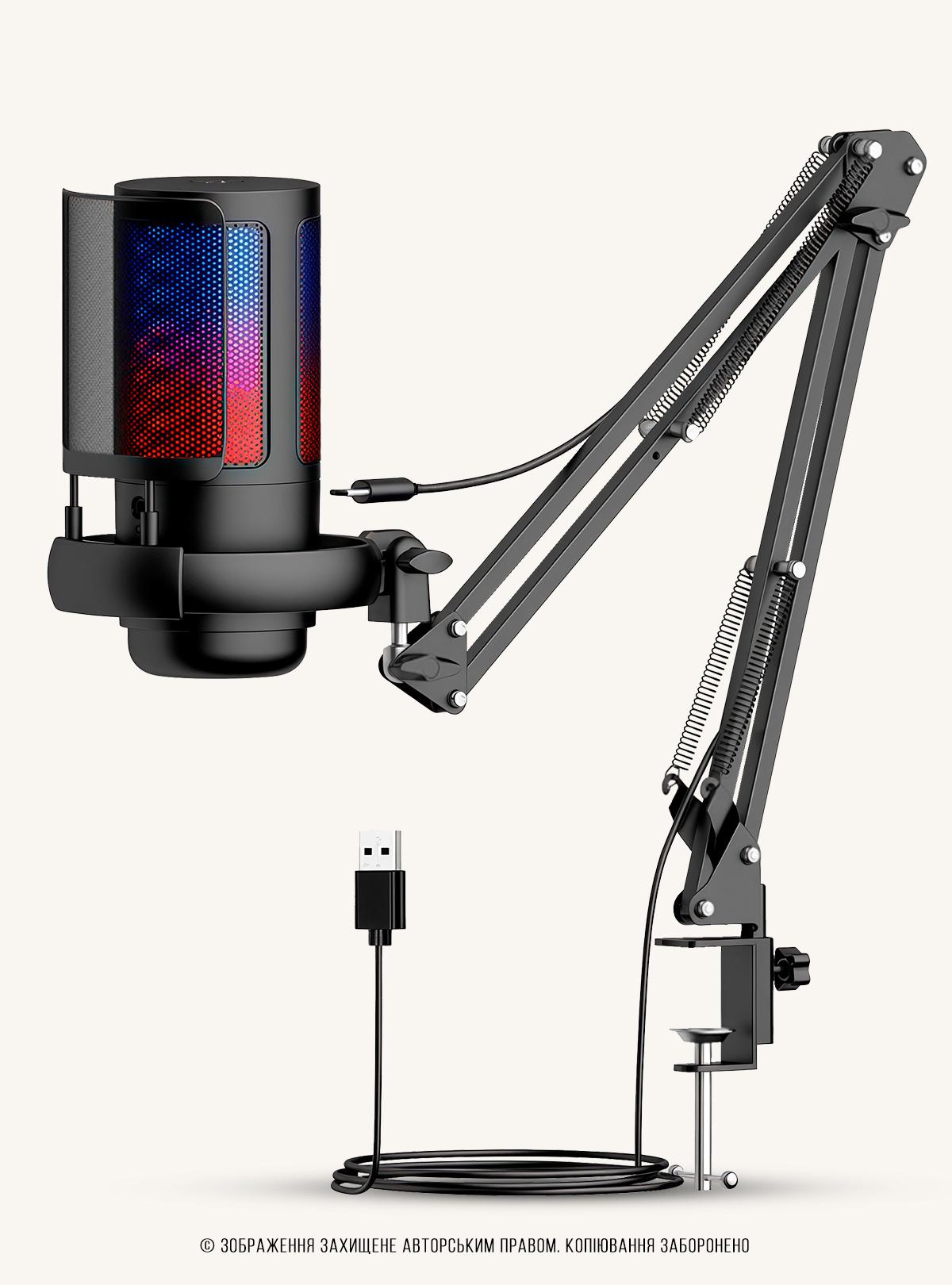 Микрофон для ПК/ноутбука OnePro ME6s с кардиоидной диаграммой Черный (73765)