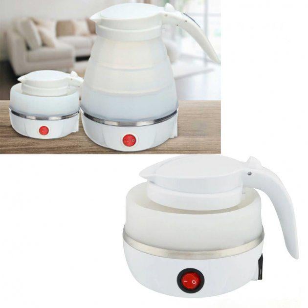 Электрочайник Electric Kettle силиконовый дорожный 500 мл Белый (521-153) Электрочайник Electric Kettle силиконовый дорожный 500 мл (521-153) - фото 3