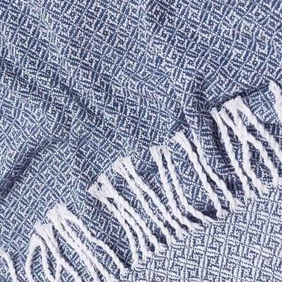 Плед карат 140х200 см Синий - фото 3