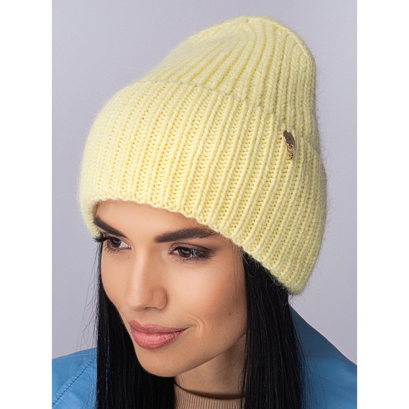 Шапка ангорова жіноча Leks Розкіш one size Жовтий - фото 1 Шапка ангорова жіноча Leks Розкіш one size Жовтий - фото 1