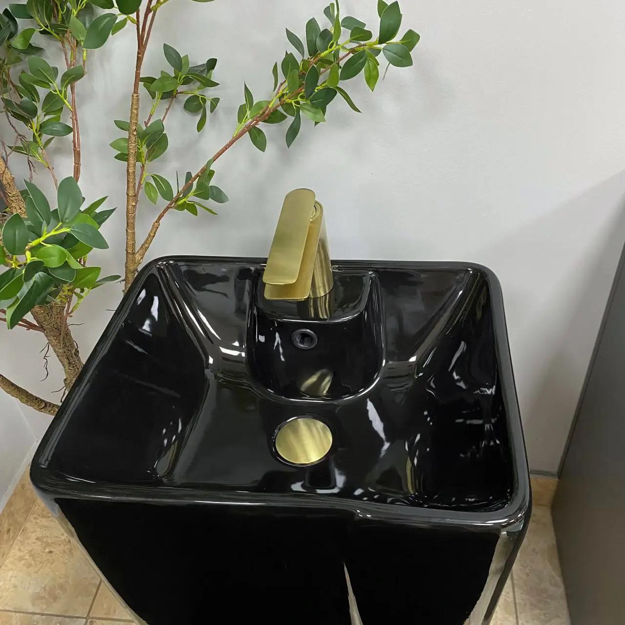 Умывальник напольный VBI Verese прямоугольный 350x435 мм Черный глянцевый (RM-VBI-019006) - фото 4 Умывальник напольный VBI Verese прямоугольный 350x435 мм Черный глянцевый (RM-VBI-019006) - фото 4