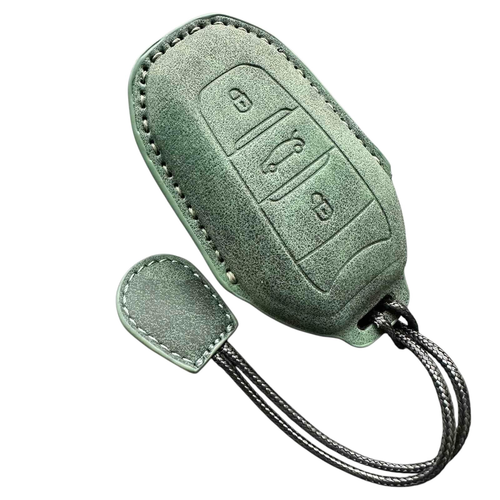 Чехол кожаный для ключа Peugeot/Citroen (pe4mfg)