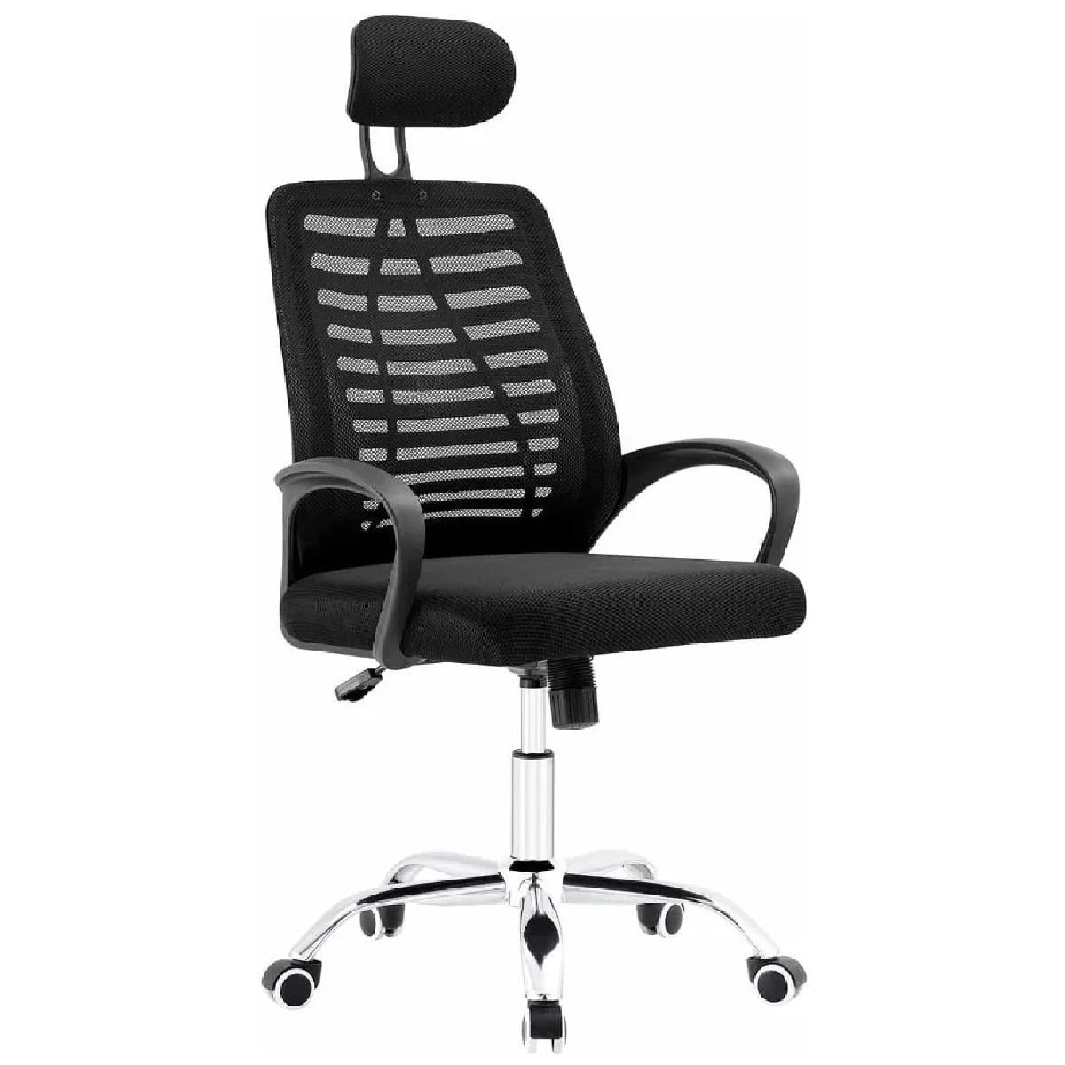 Кресло офисное ErgoFlow из микросетки с подголовником до 110 кг (116171934)