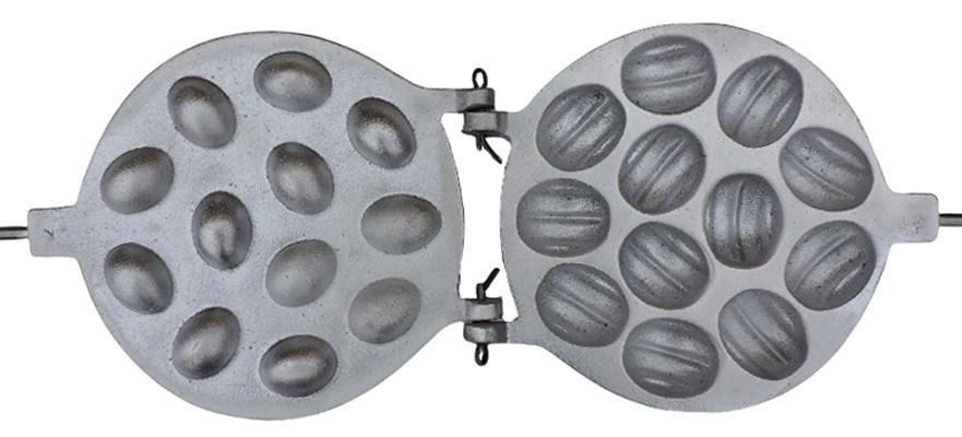 Форма для выпечки алюминиевая Орех 12 с деревянной ручкой - фото 4