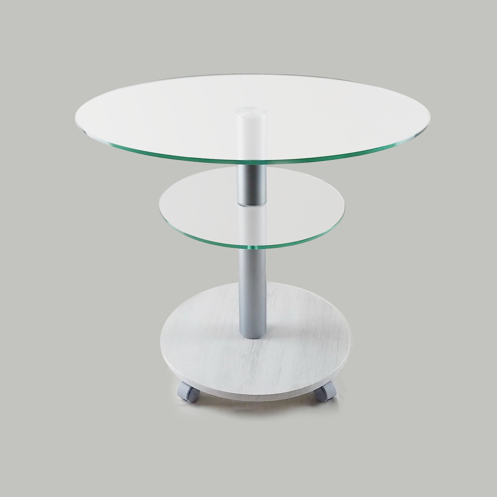 Стол журнальный стеклянный Commus Bravo Light O satin-sosnak-alm60 Белый/Хром (444820247) - фото 5 Стол журнальный стеклянный Commus Bravo Light O satin-sosnak-alm60 Белый/Хром (444820247) - фото 5