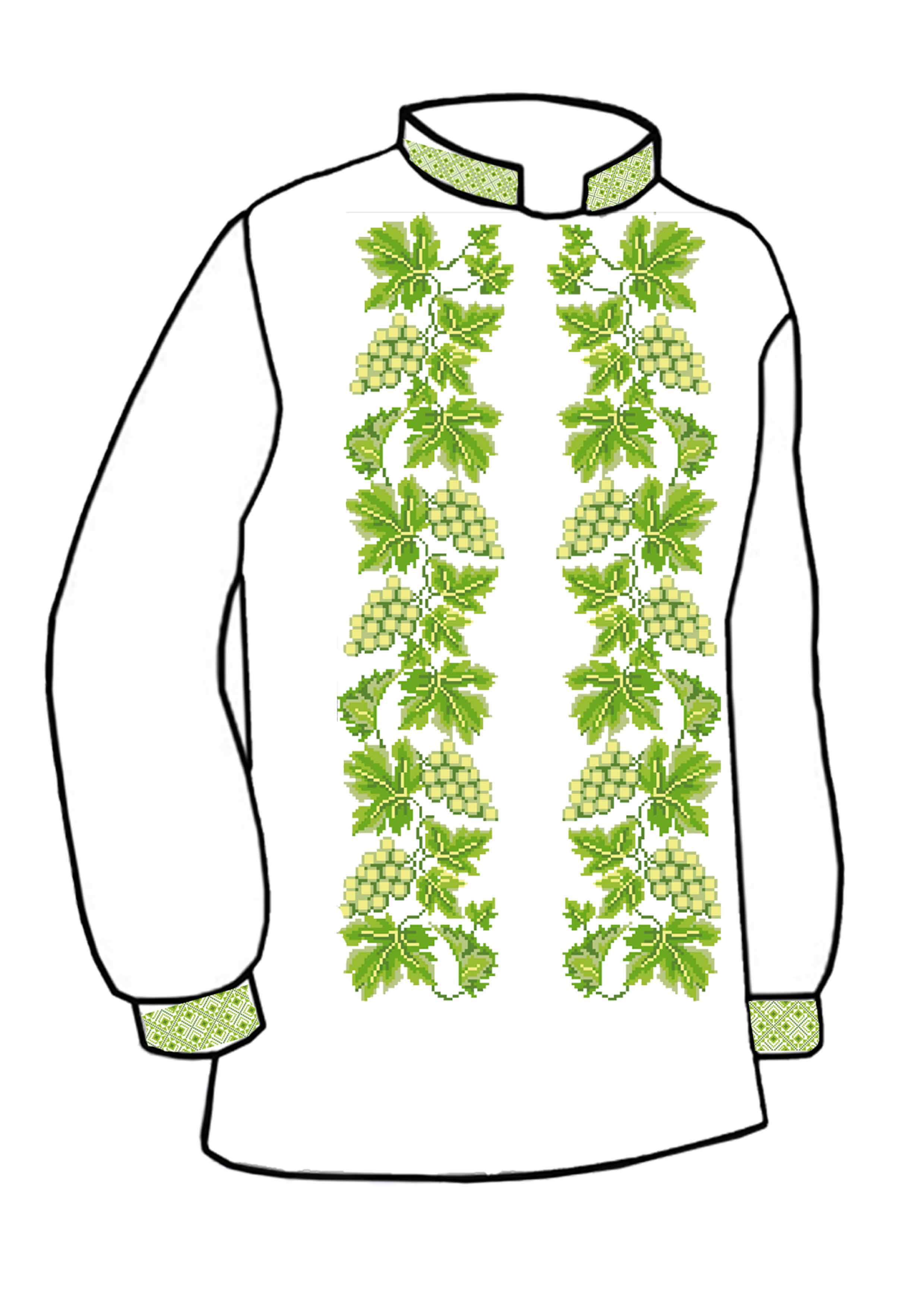 Заготовка для вишивки нитками або бісером сорочка СЧ-95 домоткане полотно Заготовка для вишивки нитками або бісером сорочка СЧ-95 домоткане полотно