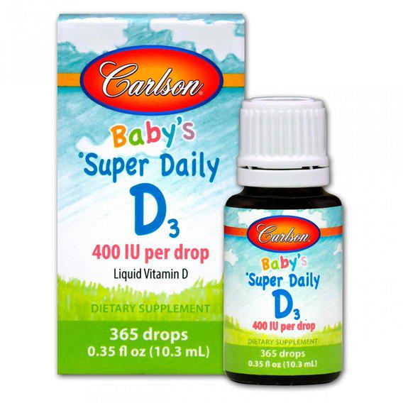 Вітамін D Carlson Labs Baby's Super Daily D3 400 IU 10,3 мл