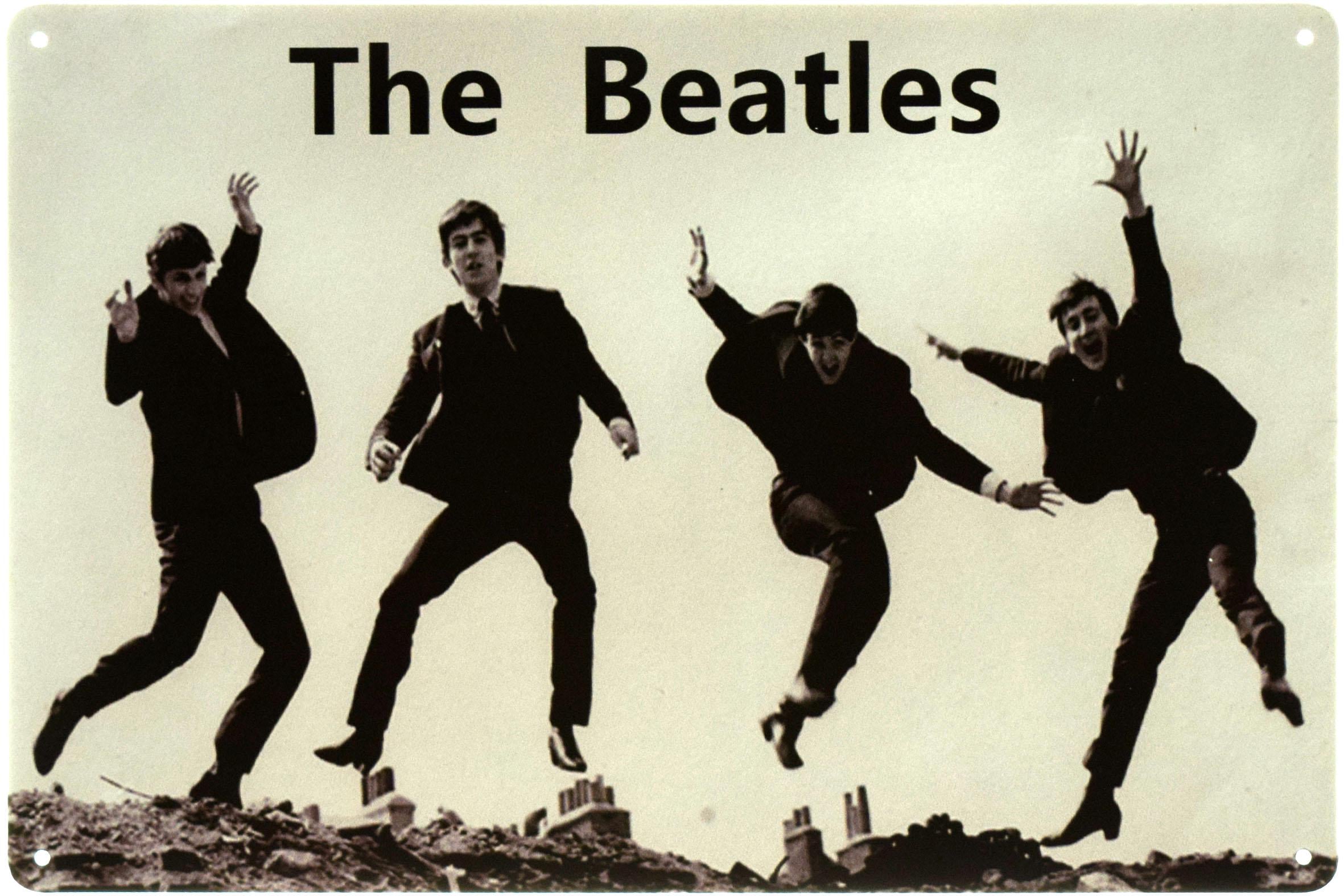 Табличка металлическая The Beatles Прыжок 20x30 см