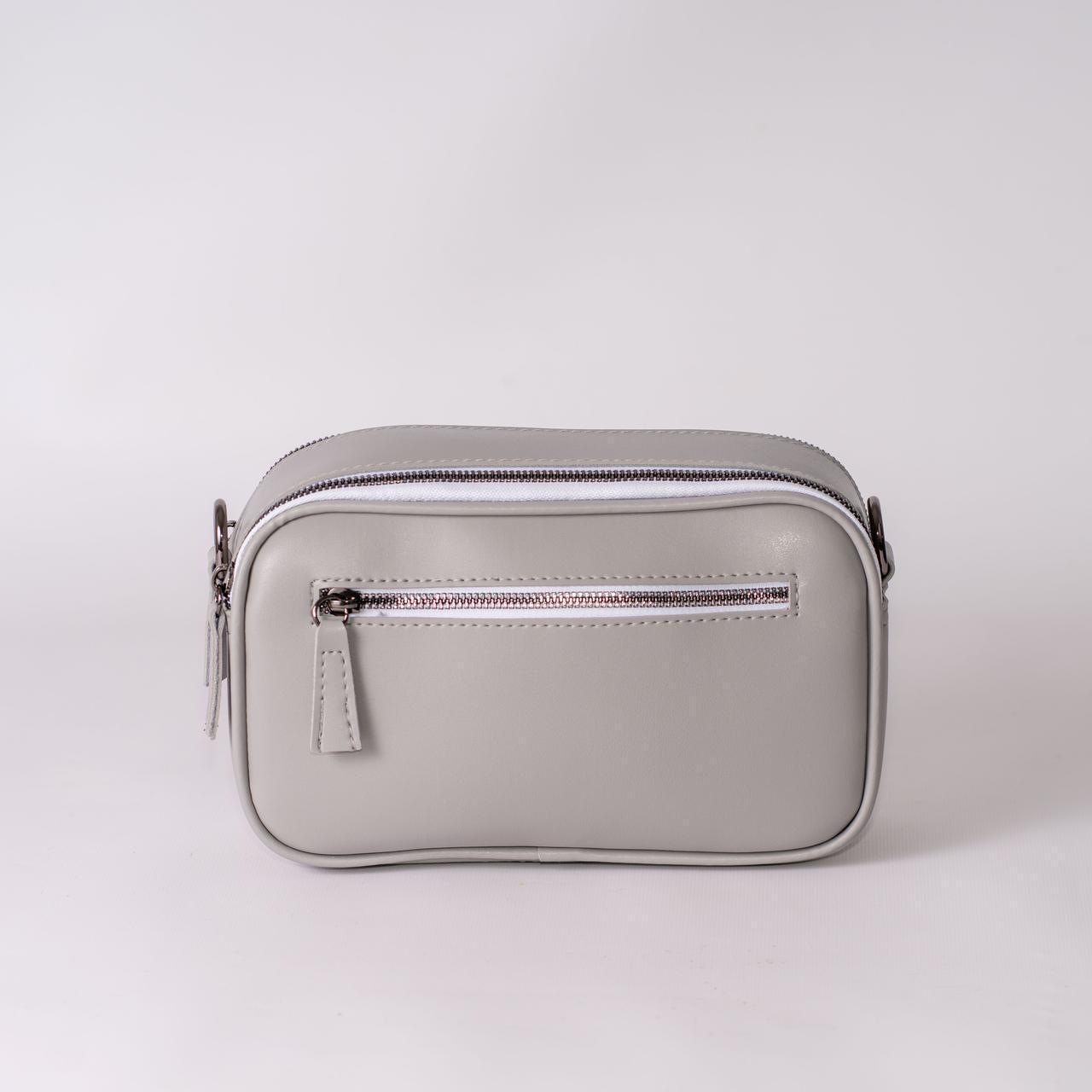 Сумка женская кросс-боди XENIA № 43-24 из эко-кожи Серый - фото 2