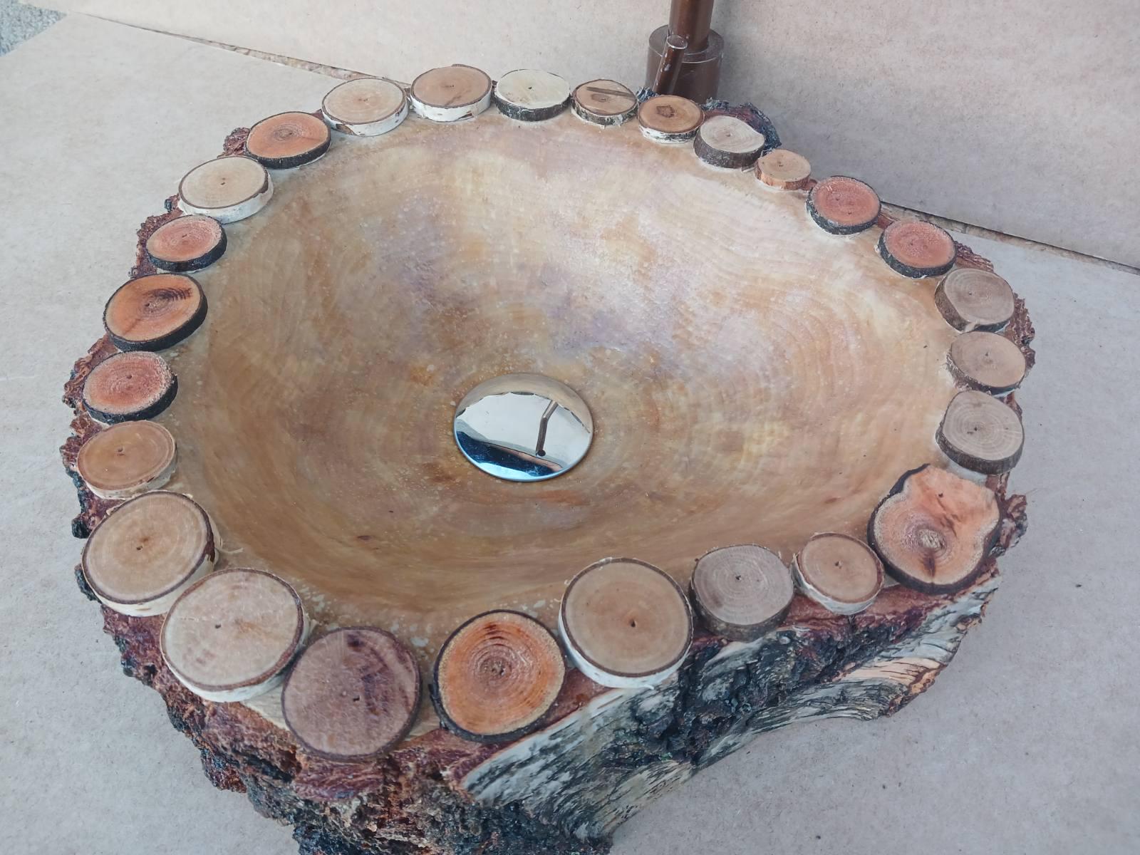 Раковина дерев'яна з епоксидним покриттям 37х36х10 см - фото 3 Раковина дерев'яна з епоксидним покриттям 37х36х10 см - фото 3