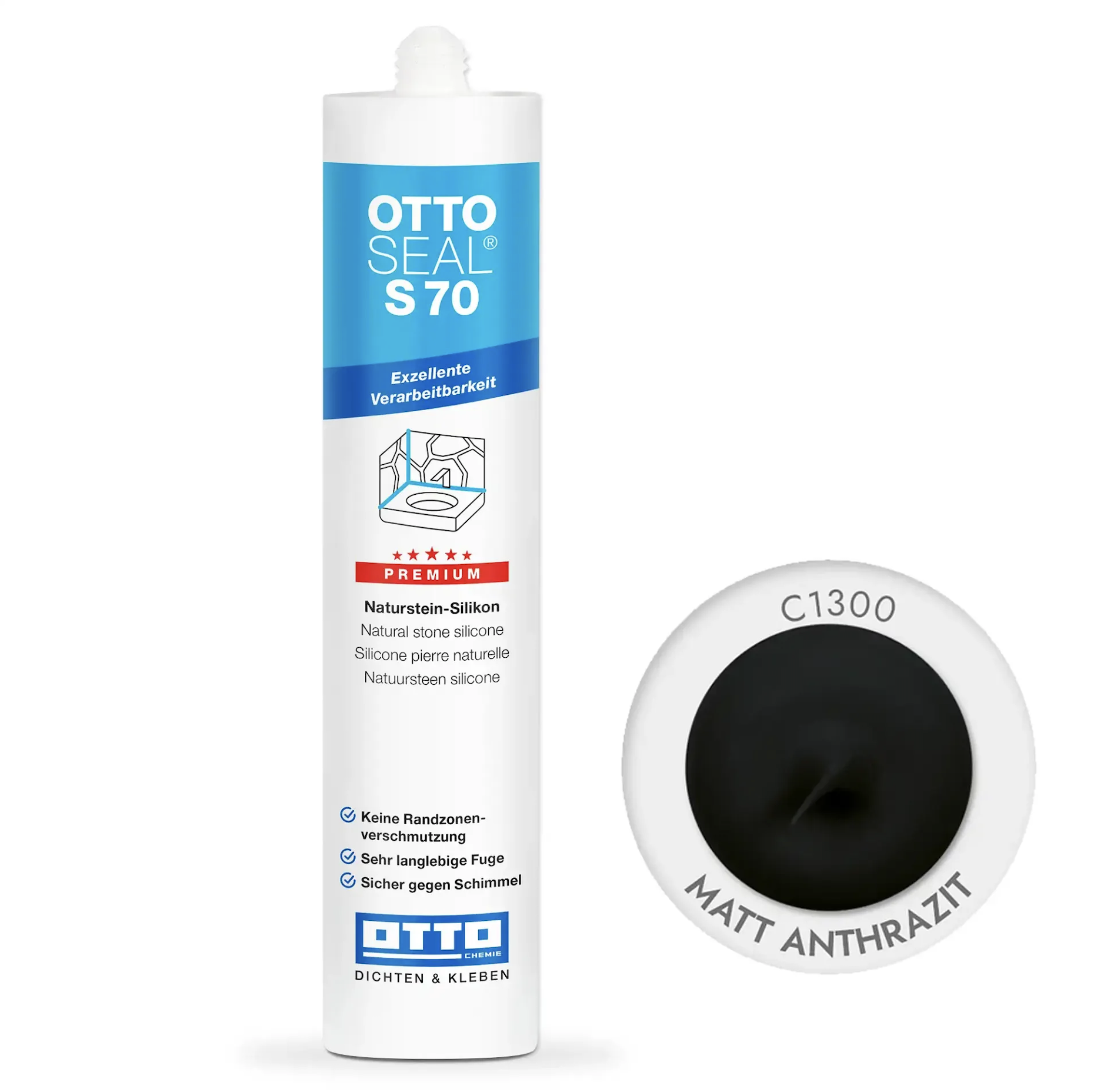 Герметик силиконовый OTTOSEAL S70 С1300 Антрацитовый матовый (8NTRAPL0201) Герметик силиконовый OTTOSEAL S70 С1300 Антрацитовый матовый (8NTRAPL0201)