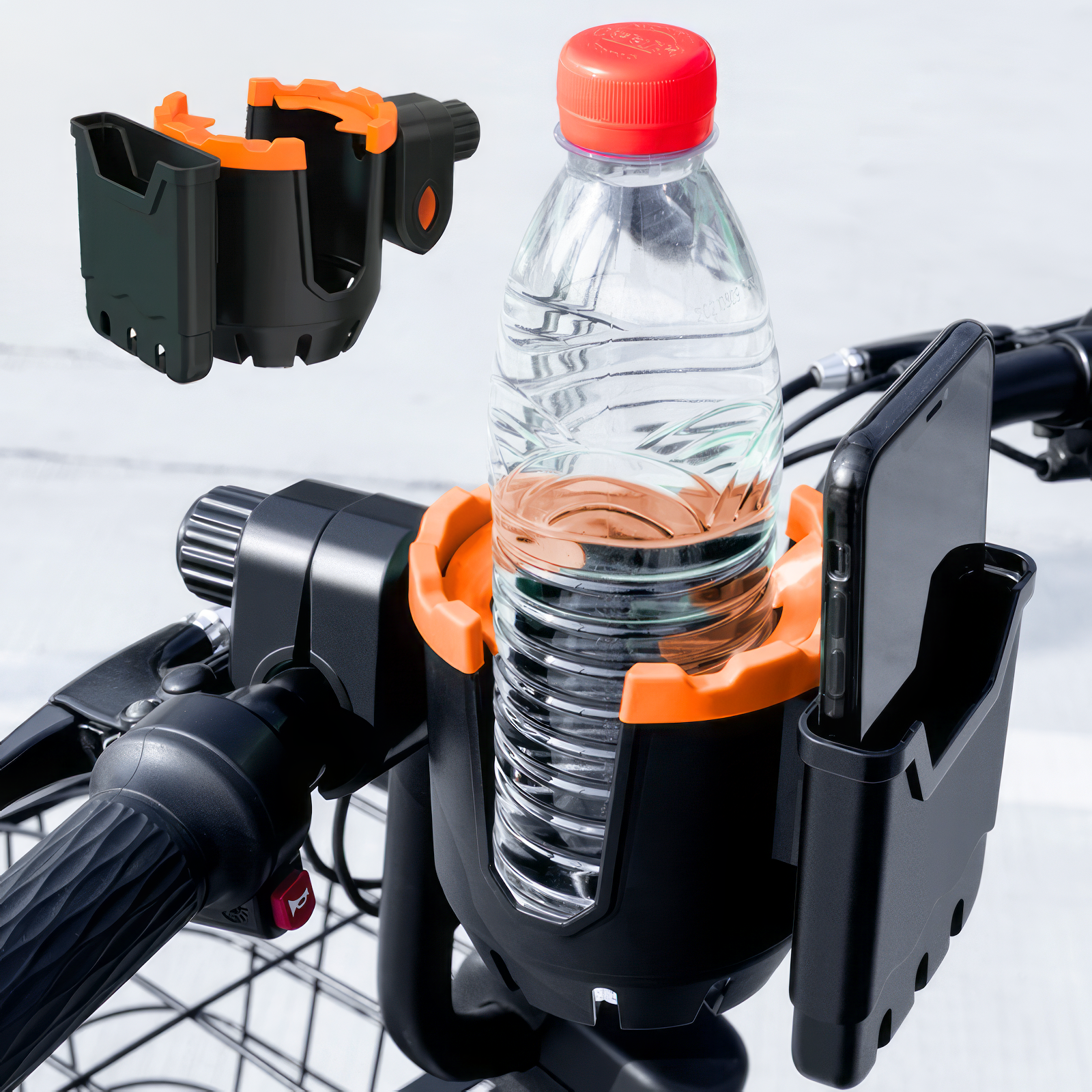 Подстаканник для коляски держатель для бутылок напитков и телефона универсальный 2в1 (25112) - фото 2 Подстаканник для коляски держатель для бутылок напитков и телефона универсальный 2в1 (25112) - фото 2