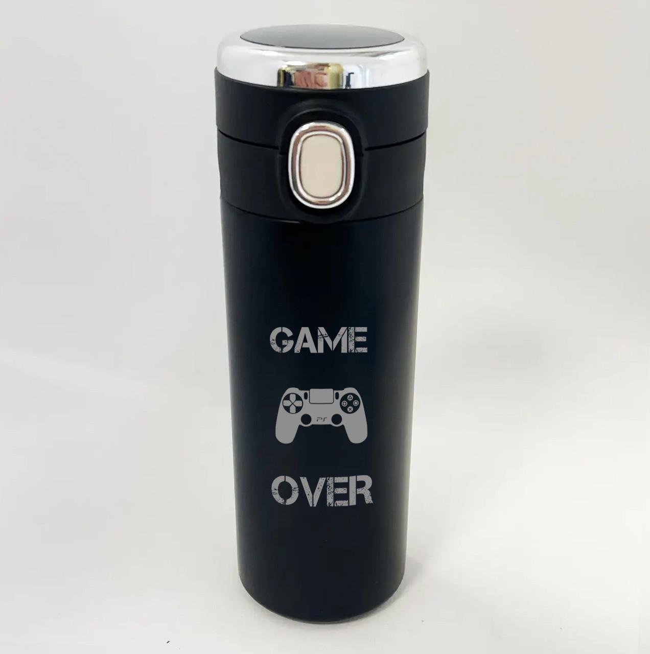 Термокружка для геймеров с гравировкой "Game over"