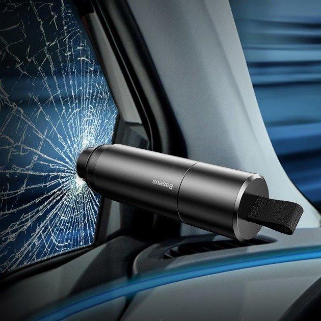Аварійний автомобільний молоток Baseus Safety Hammer CRSFH-0G із різцем Сірий - фото 5 Аварійний автомобільний молоток Baseus Safety Hammer CRSFH-0G із різцем Сірий - фото 5