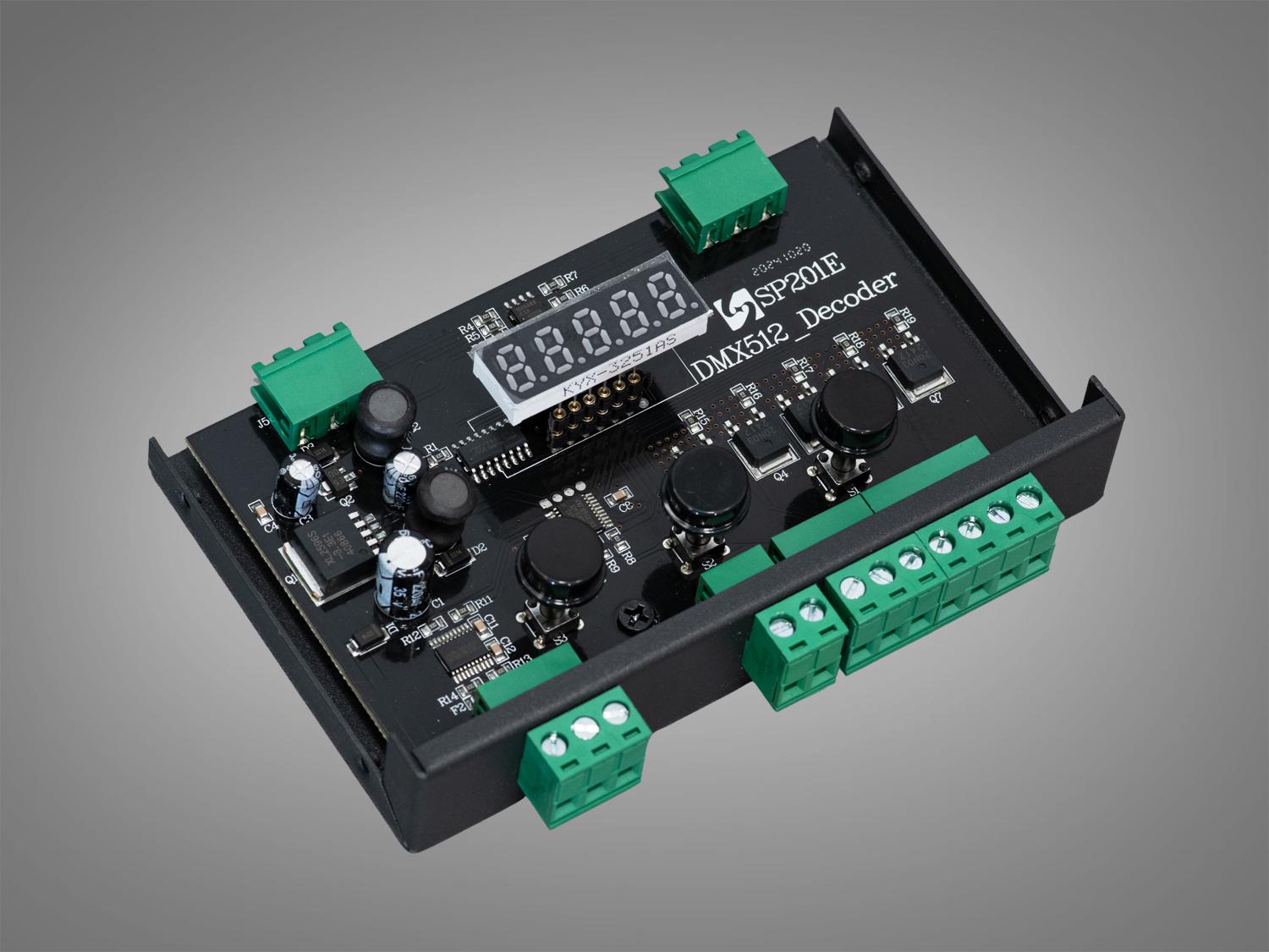 Контроллер DMX для RGB и SPI ленты (PC-H10-DMX512-SPI+RGBCW)
