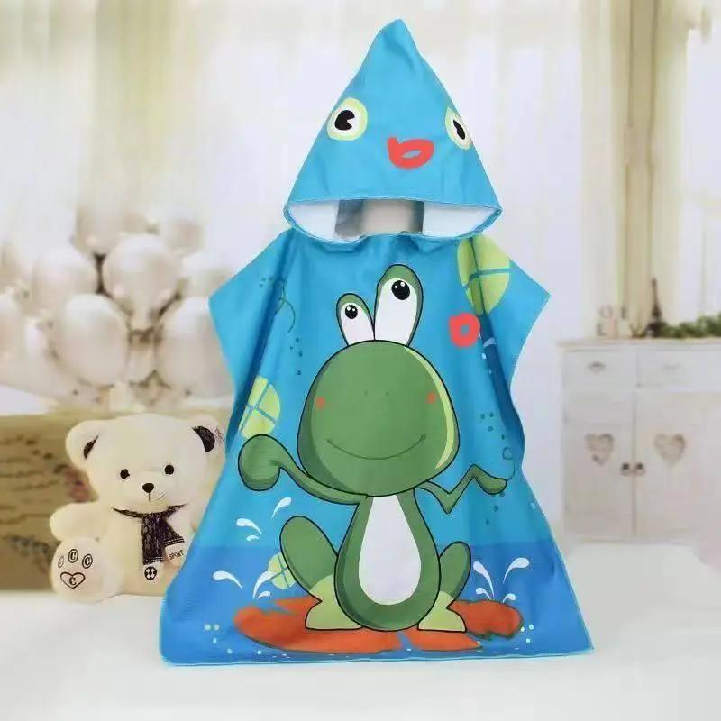 Рушник-накидка для дітей 60x120 см Блакитний (П4К-al-poncho25-004)