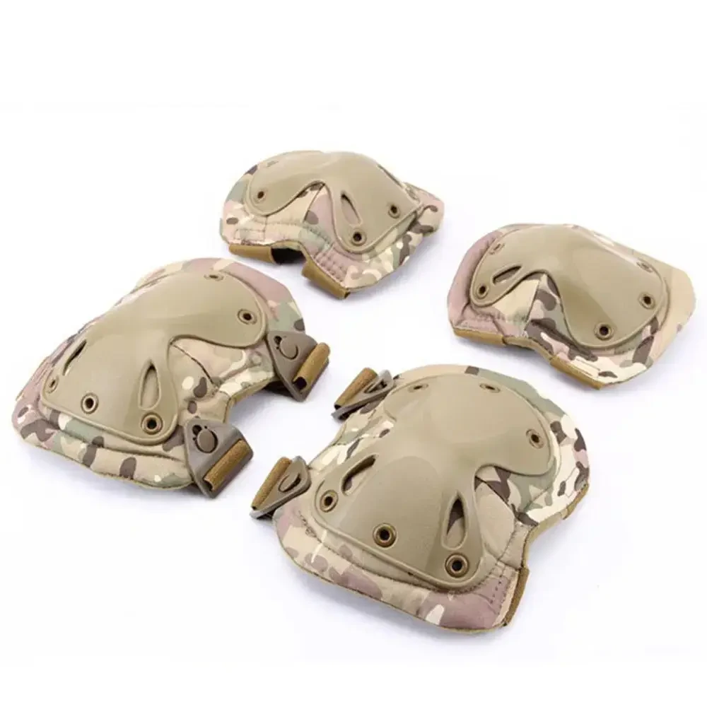 Налокітники та наколінники захисні Eagle KN-04 Камуфляж" комплек 2+2 регульований розмір кріплення Velcr (KAM04)