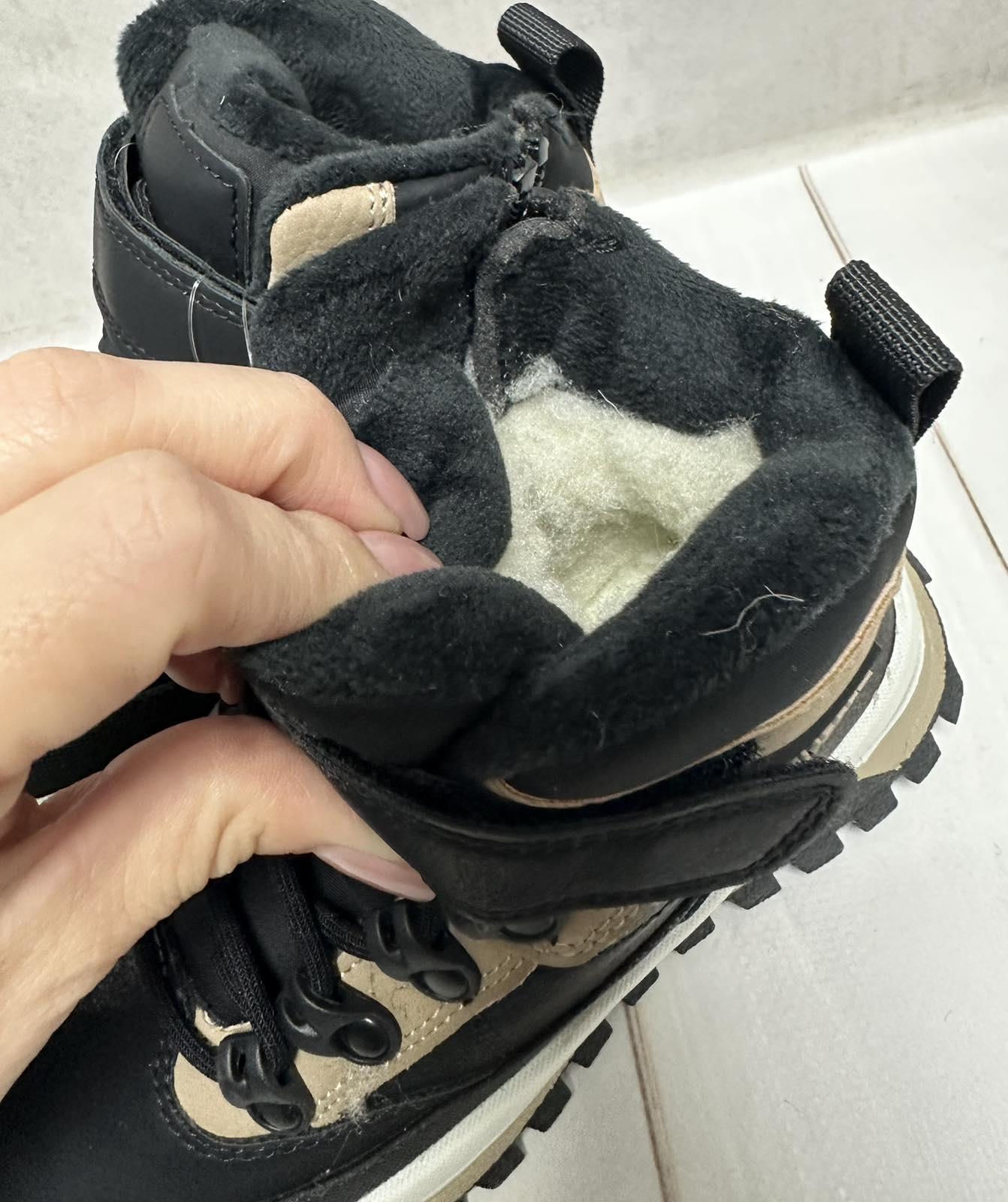 Черевики дитячі Clibee зимові на овчині р. 33/21 см Чорно-бежевий - фото 6