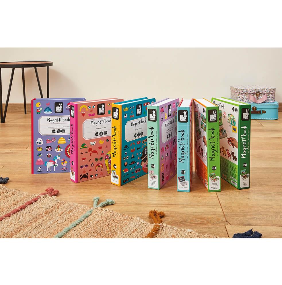 Книга учебная магнитная Janod Смешные лица девочек 65 элементов (J02717) - фото 9