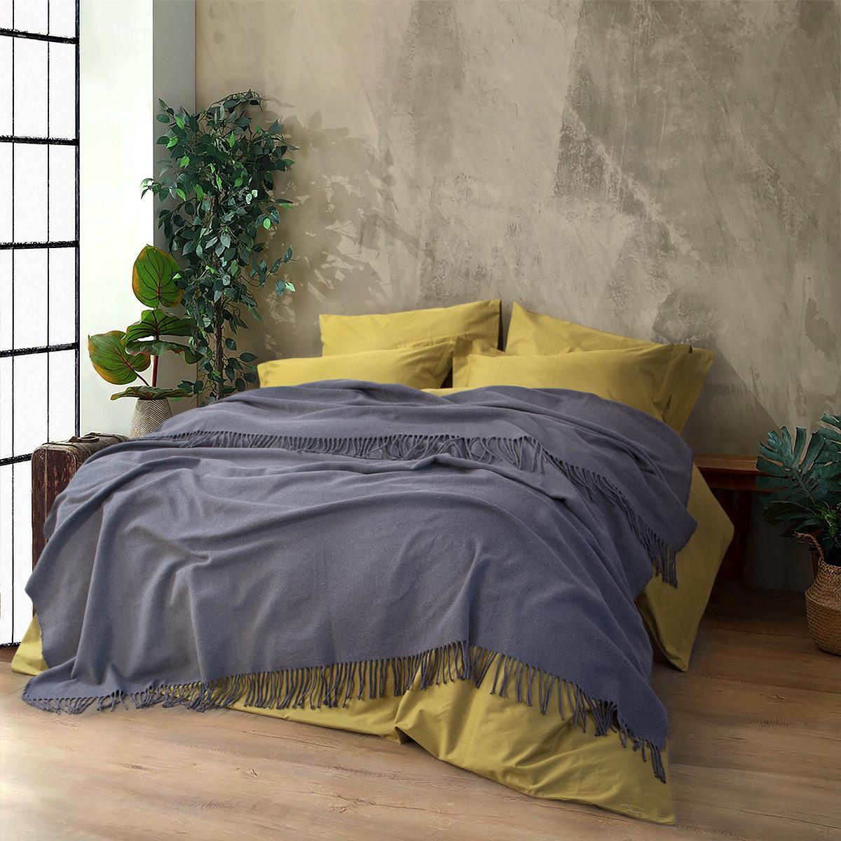 Плед Lotus Home Bergen 200х220 см. Антрацит (28092119).