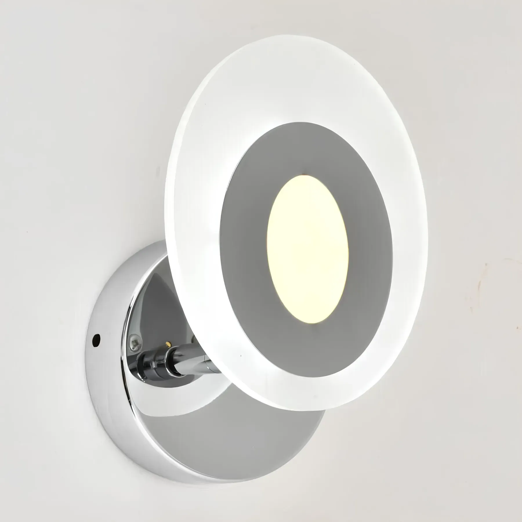 Бра настенное светодиодное Sirius с круглым акриловым плафоном IP20 8929-1 20W Хром (28687481)