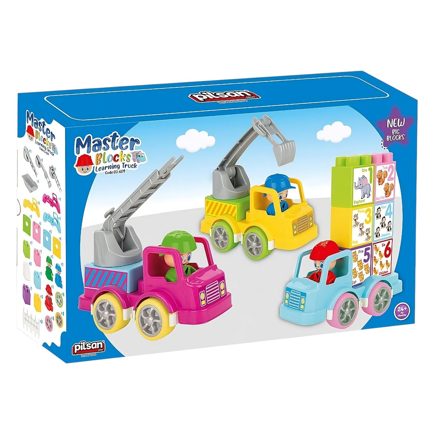 Дитячий конструктор Pilsan Машинки 03-609 35 елементів - фото 1 Дитячий конструктор Pilsan Машинки 03-609 35 елементів - фото 1