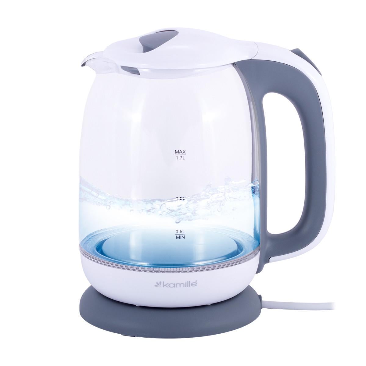 Электрочайник Kamille KM-1720G из боросиликатного стекла 1,7 л (1735044022)
