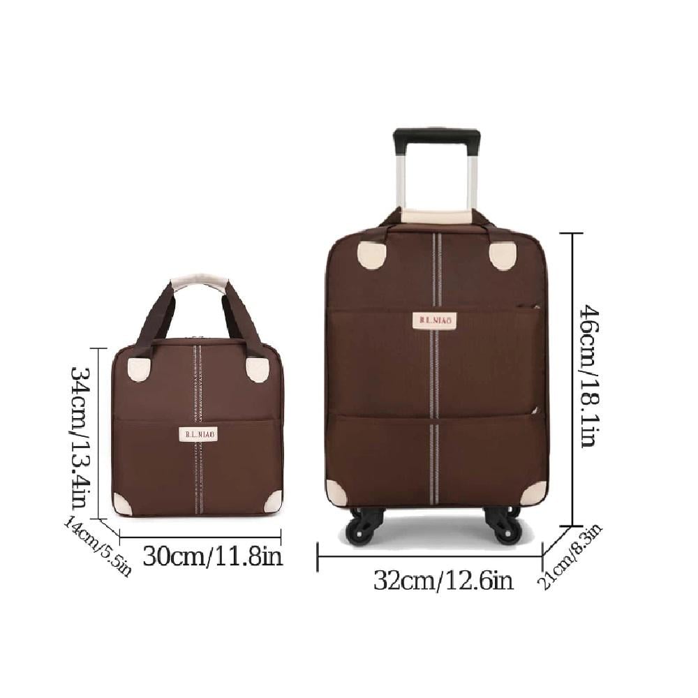 Дорожня сумка-валіза текстиль HOME R95587-BR 38х43 см/31,5х34 см 2 шт. Коричневий (2200000344939) - фото 4 Дорожня сумка-валіза текстиль HOME R95587-BR 38х43 см/31,5х34 см 2 шт. Коричневий (2200000344939) - фото 4