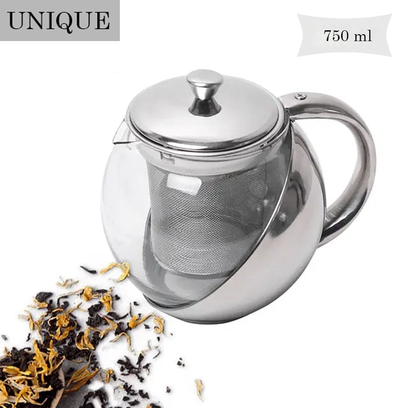 Заварочный чайник Unique UN-1162 стеклянный 750 мл (26202721) - фото 3 Заварочный чайник Unique UN-1162 стеклянный 750 мл (26202721) - фото 3