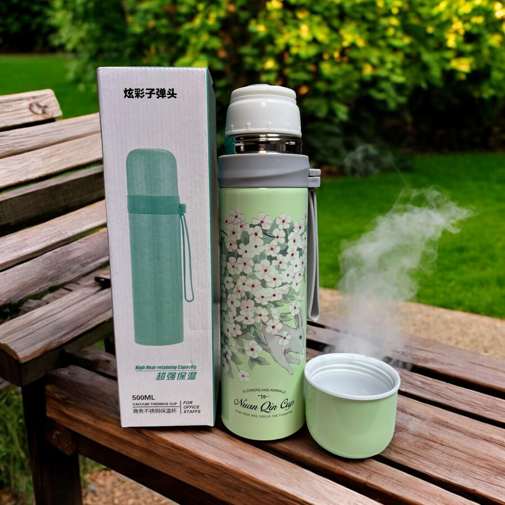 Термос UKC T144-61 с чашкой нержавеющая сталь 500 мл Green (Т-Т144/61Green) - фото 2 Термос UKC T144-61 с чашкой нержавеющая сталь 500 мл Green (Т-Т144/61Green) - фото 2