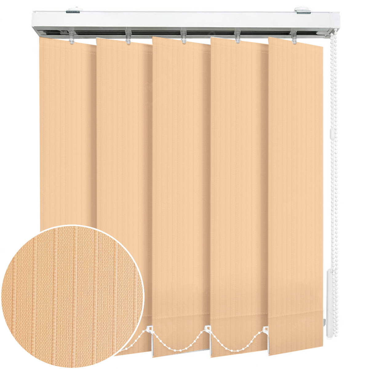 Жалюзи тканевые вертикальные E-ROLETA Лайн 8307 210х210 см Абрикосовый (Lain8307-210-210)