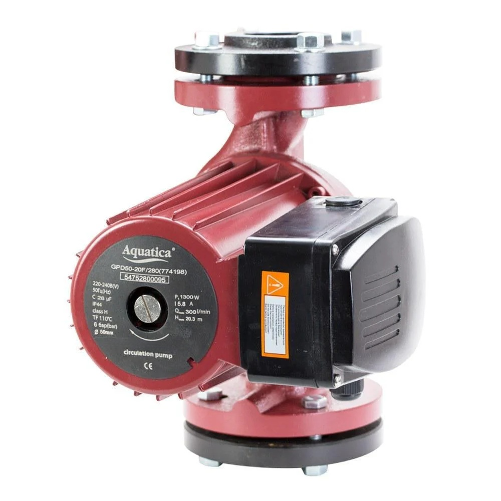 Циркуляційний насос фланцевий Aquatica та відповідний фланець 1,3 кВт Hmax 12,3 м Qmax 550 л/хв DN65 300 мм (AKD4776)