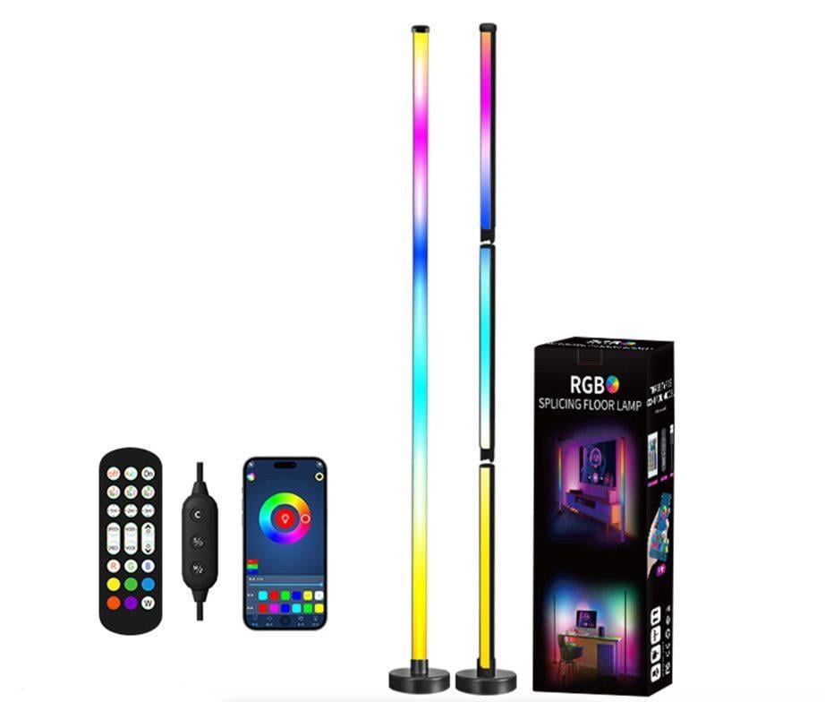 Торшер світлодіодний підлоговий RGB 2 шт. 120 см Чорний Торшер світлодіодний підлоговий RGB 2 шт. 120 см Чорний