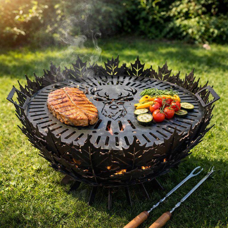Чаша костровая Steelagro ЛистоГрий Grill с металлической решеткой (SA-05-004.6МР)