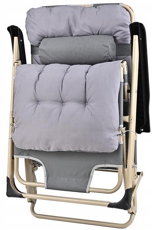 Шезлонг Homart с матрасом ZGC-010 120 кг Серый (9869) - фото 5