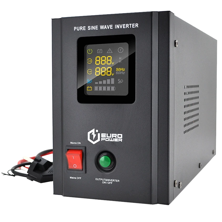 Джерело безперебійного живлення Europower PSW-EPB800TW12 з правильною синусоїдою 480 Вт 5/10А (23477470)