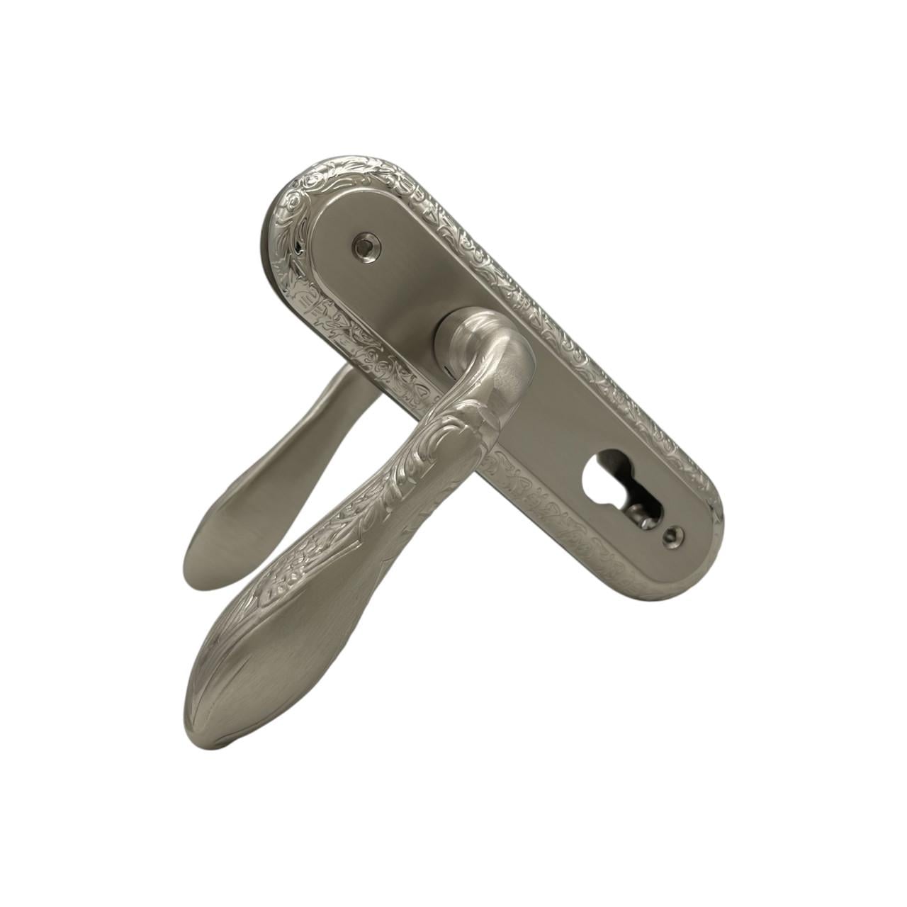 Дверные ручки межкомнатные Ozcanlar Zara Kisa Yale Nikel/Saten 62 мм (340011)