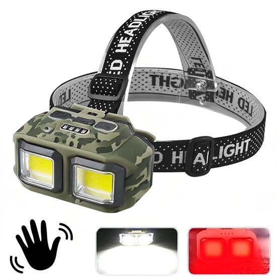 Фонарь налобный HX-816 SR Type-C c сенсором/красный и Белый свет (2749613314) - фото 3