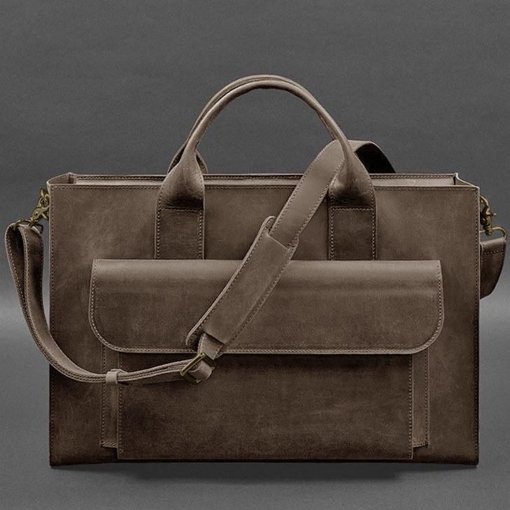 Сумка для ноутбука и документов кожаная универсальная Crazy Horse Темно-коричневый (A-028199) - фото 6 Сумка для ноутбука и документов кожаная универсальная Crazy Horse Темно-коричневый (A-028199) - фото 6