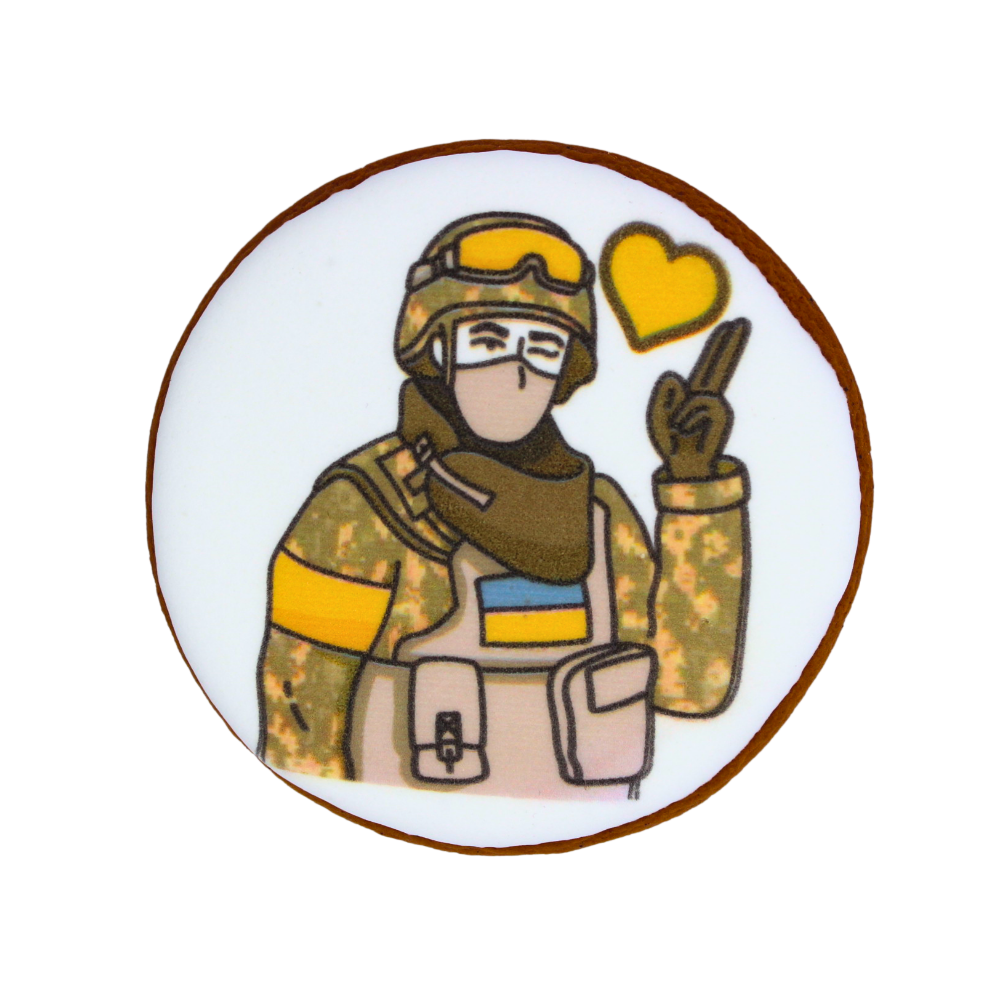 Пряник с принтом Крафт Печиво День независимости Военный 45 г